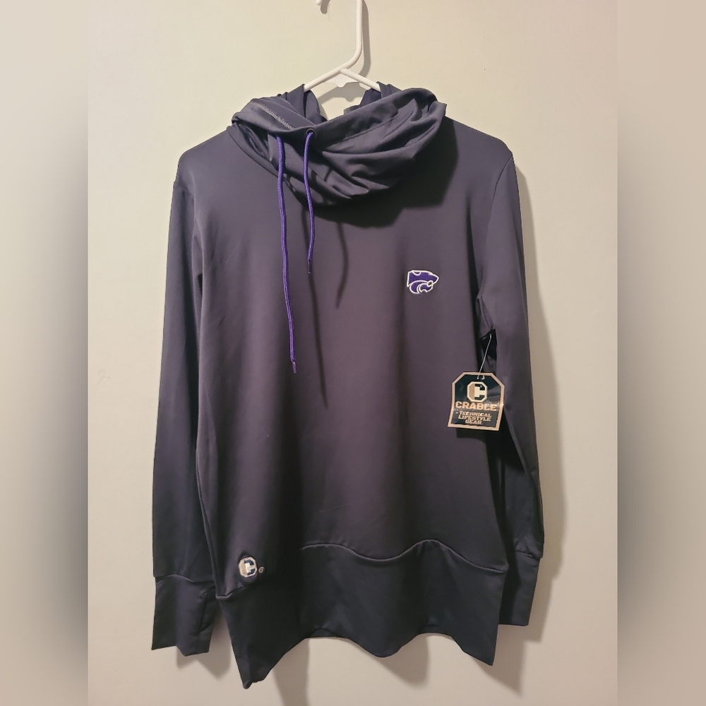 Crable Kansas State wildcats cowl neck sweatshirt Women's Large